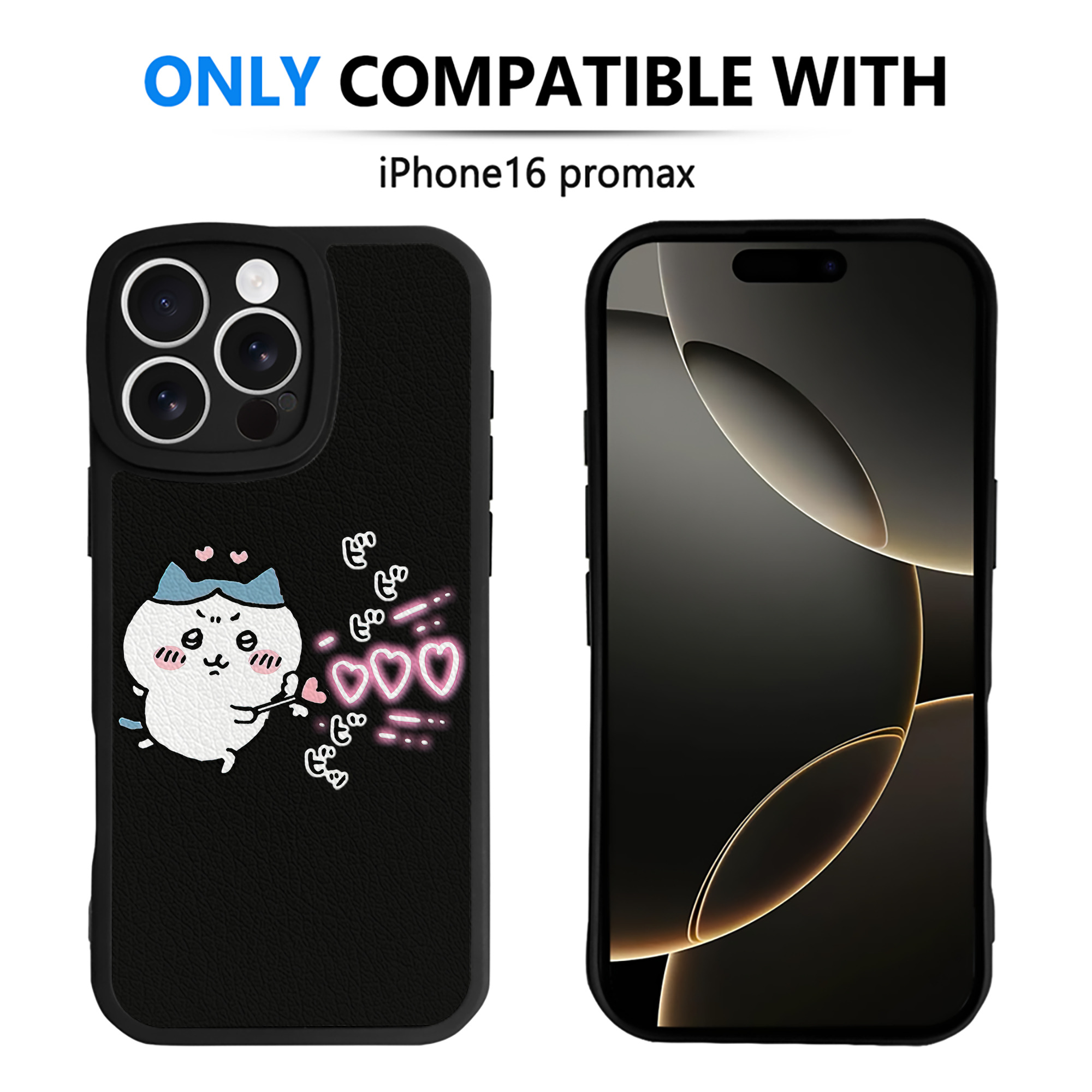 （画像用） ちいかわ ハチワレ Chii-kawa hachiware 【iPhone 16シリーズ対応】シリコンスマホケース（レザー調） 材質：シリコン